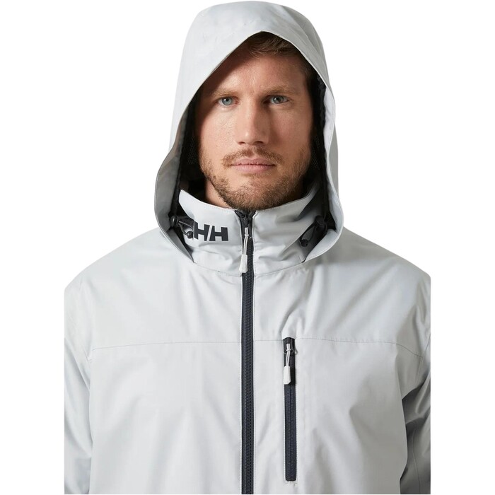 2024 Helly Hansen Mens Crew Hooded Midlayer Jacket 2.0 34442 - Grey Fog